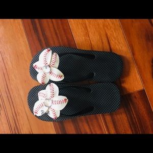 Baseball flip flops